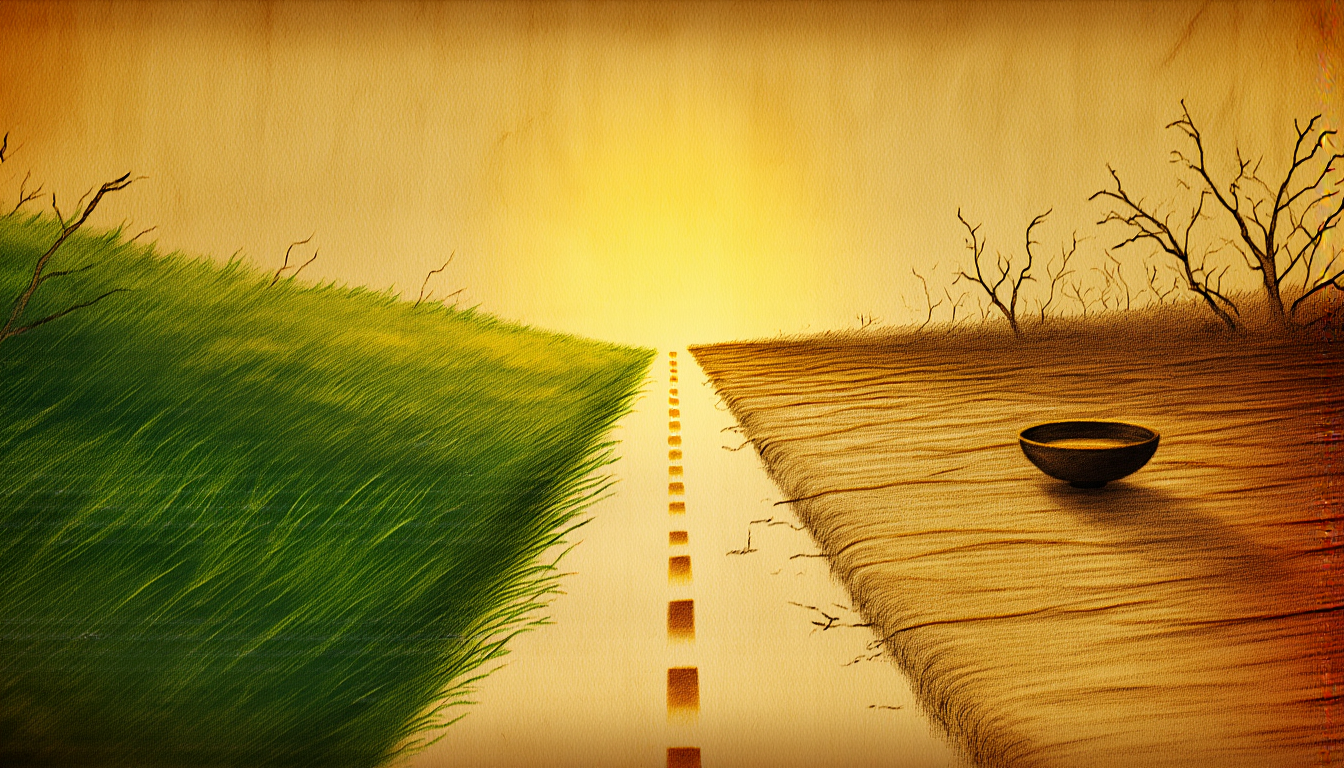 A middle path between two diverging roads